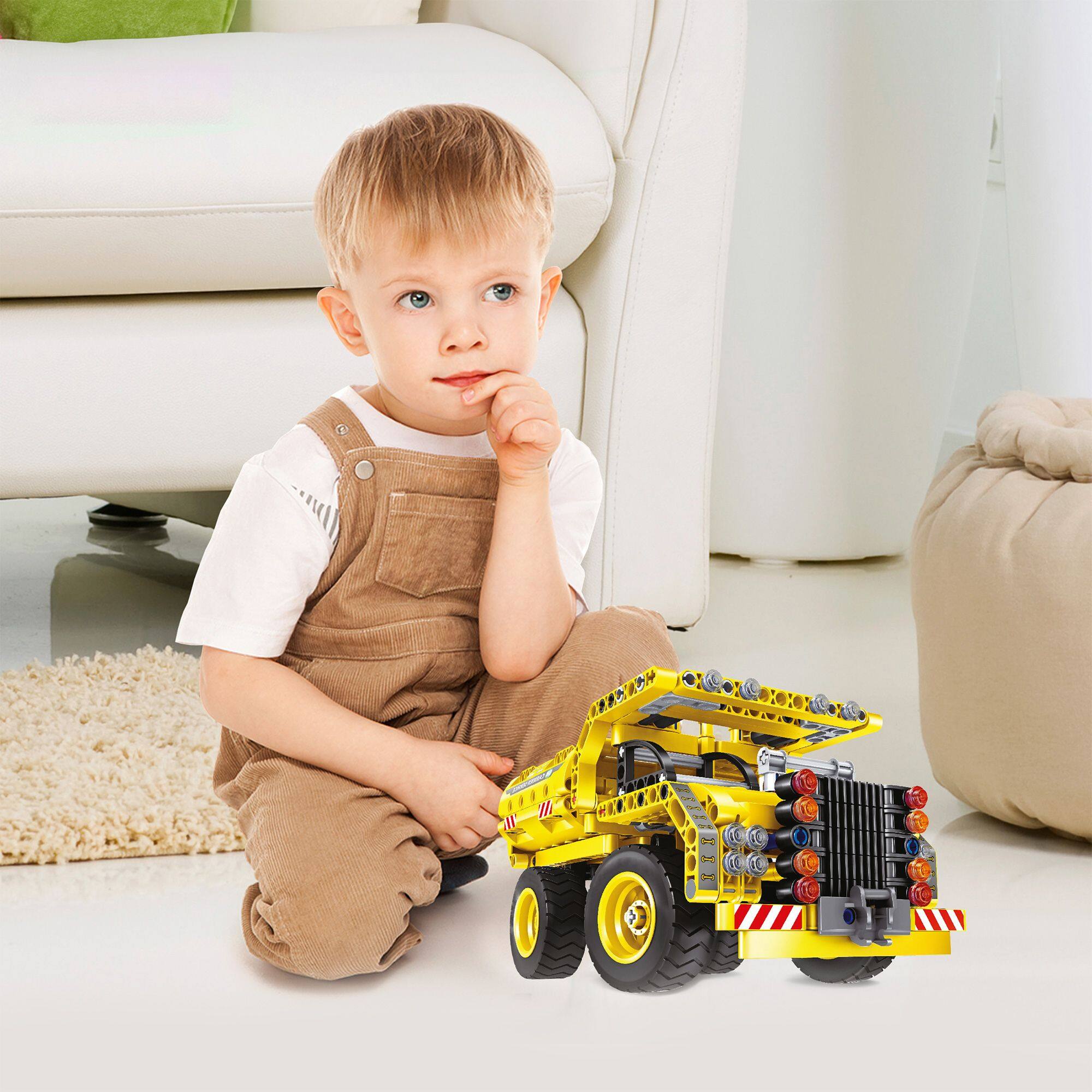 Alt View 5. Everplay - EverPlay  2-in-1 Flying Propeller Airplane & Dump Truck STEM Kids Science Kit Children Ages 8+.