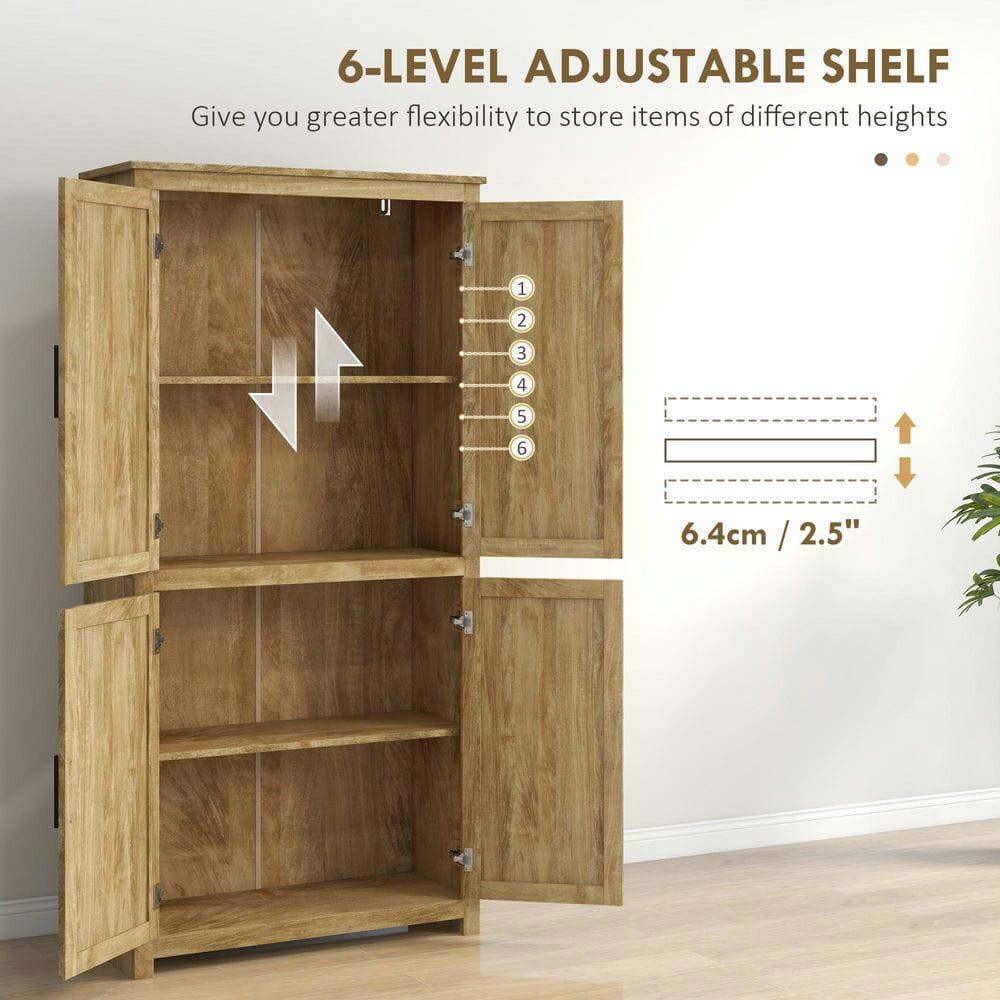 6-Level Adjustable Shelf  
Give you greater flexibility to store items of different heights  

6.4cm / 2.5"
