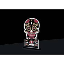 Evergreen Enterprises - San Francisco 49ers 10" LED Tabletop Sugar Skull Halloween Desklite Sign - Multicolor