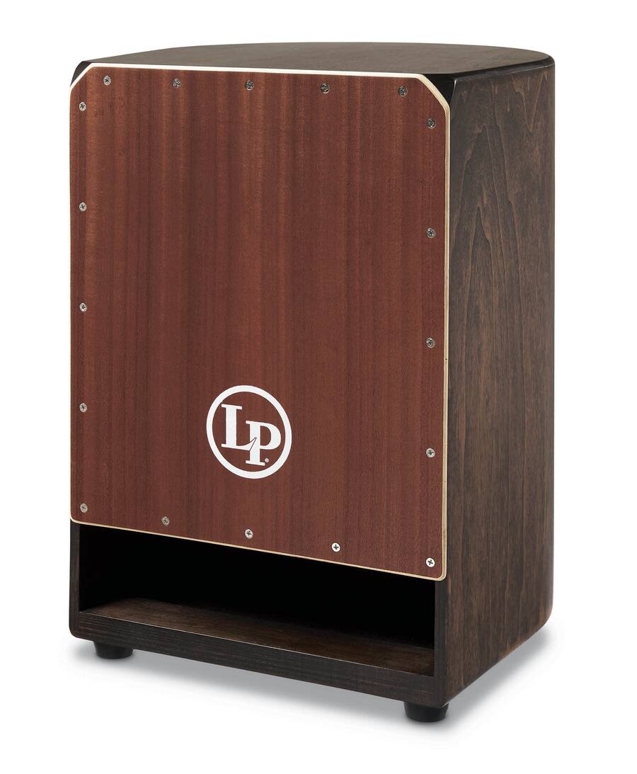 Dront Facing Latin Percussion LP1461M Roundback Sub Bass Cajon, Mahogany Soundboard ...