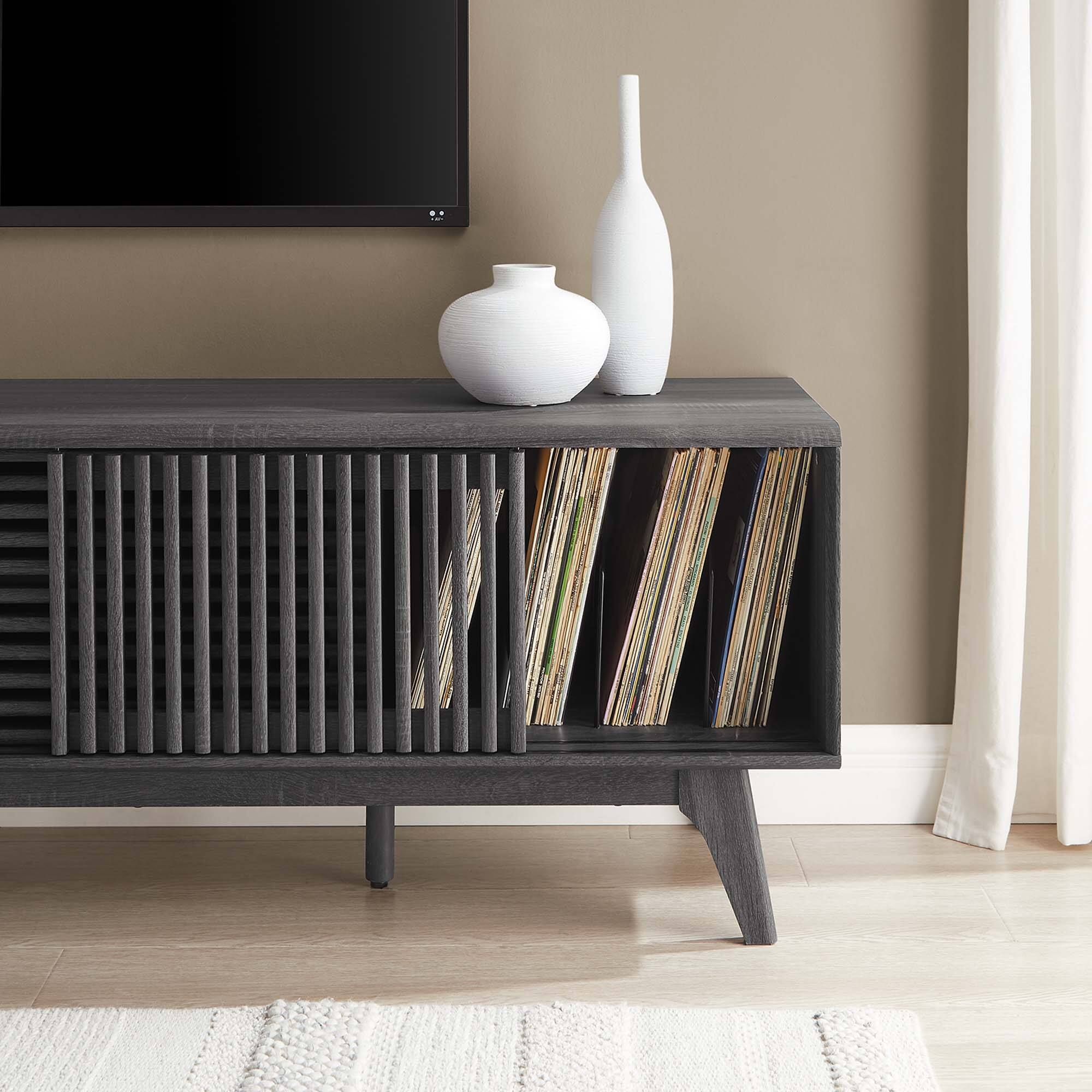 Alt View 1. Modway - Iterate 59" TV Stand by Modway - Charcoal.