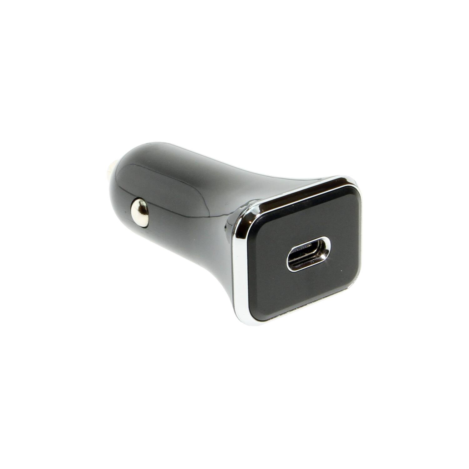Left. Gearmo - USB Type-C Car Charger - Power Delivery USB C Port for Charging for Phones, Tablets, Computers, and Gaming Devices - Black.