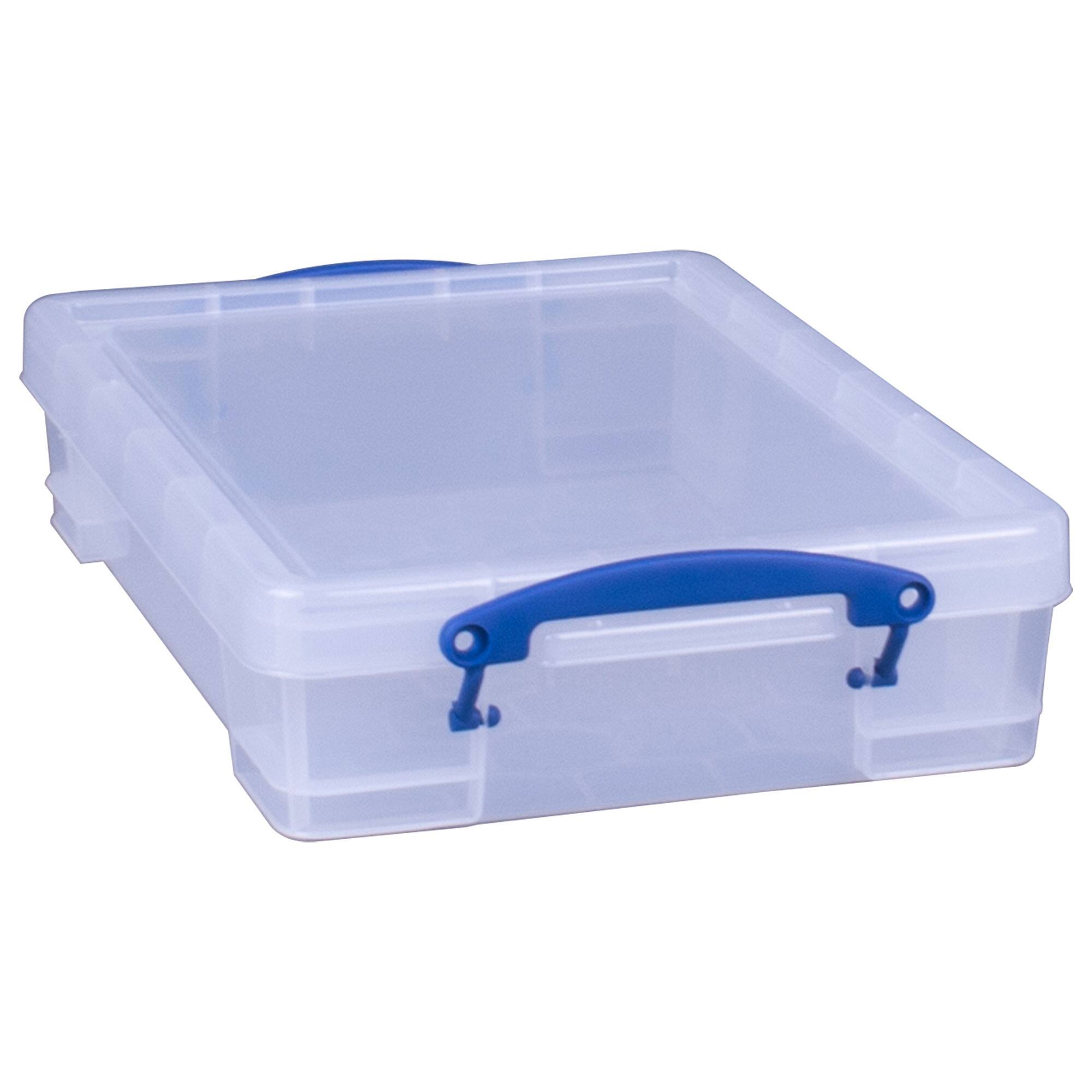 Alt View 1. Really Useful Box - Really Useful Box 4L Storage Container with Lid and Clip Lock Handles, (10 Pack) - Clear.