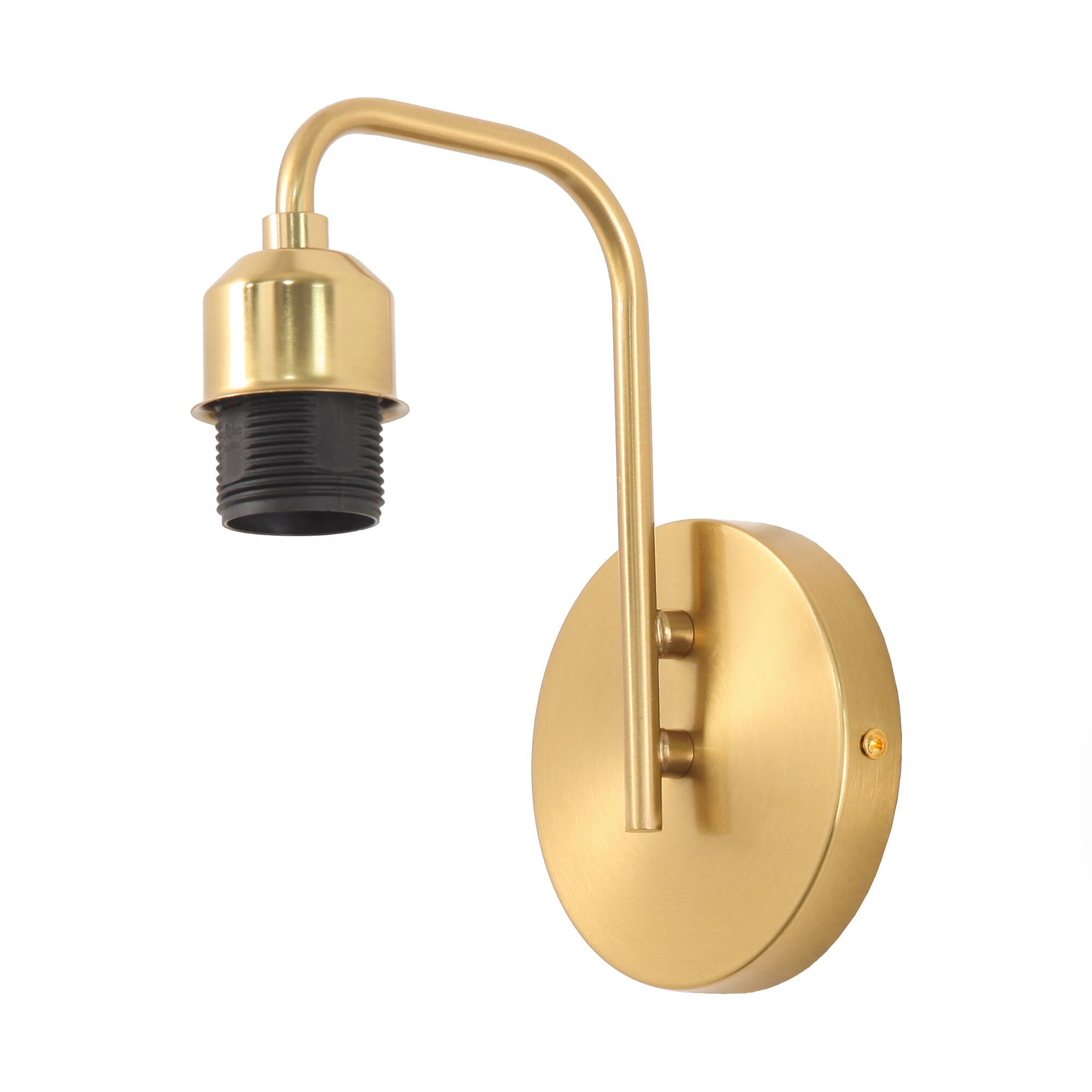 Alt View 6. Parrot Uncle - 9" Modern Gold Iron Wall Sconce Light with Paper Rope shade for Bedroom, Hallway, Living Room - Gold.