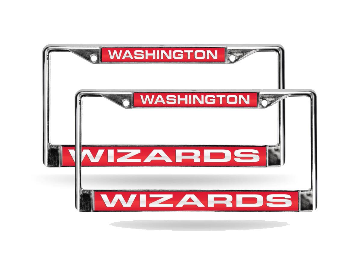 Washington Wizards (Set of 2) Chrome Metal Laser Cut License Plate Frames