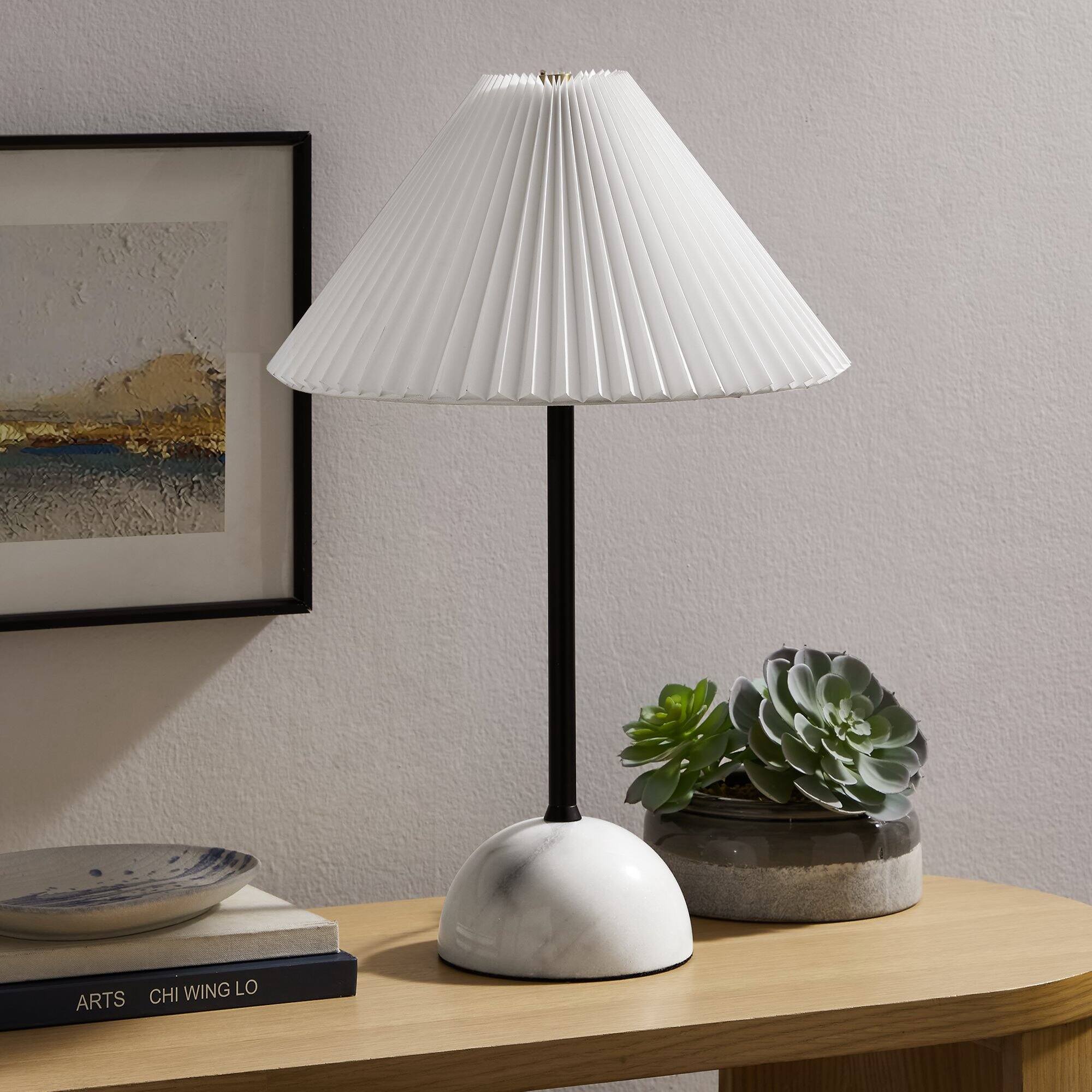 Illusion Marble Dome Table Lamp by Modway - Black