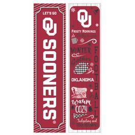 Evergreen Enterprises - Oklahoma Sooners 47" Double Sided Winter Leaner Fan Sign - Multicolor