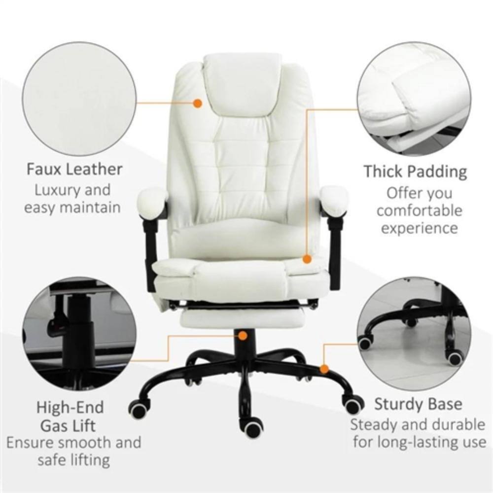 - Faux Leather: Luxury and easy maintain
- Thick Padding: Offer you comfortable experience
- High-End Gas Lift: Ensure smooth and safe lifting
- Sturdy Base: Steady and durable for long-lasting use