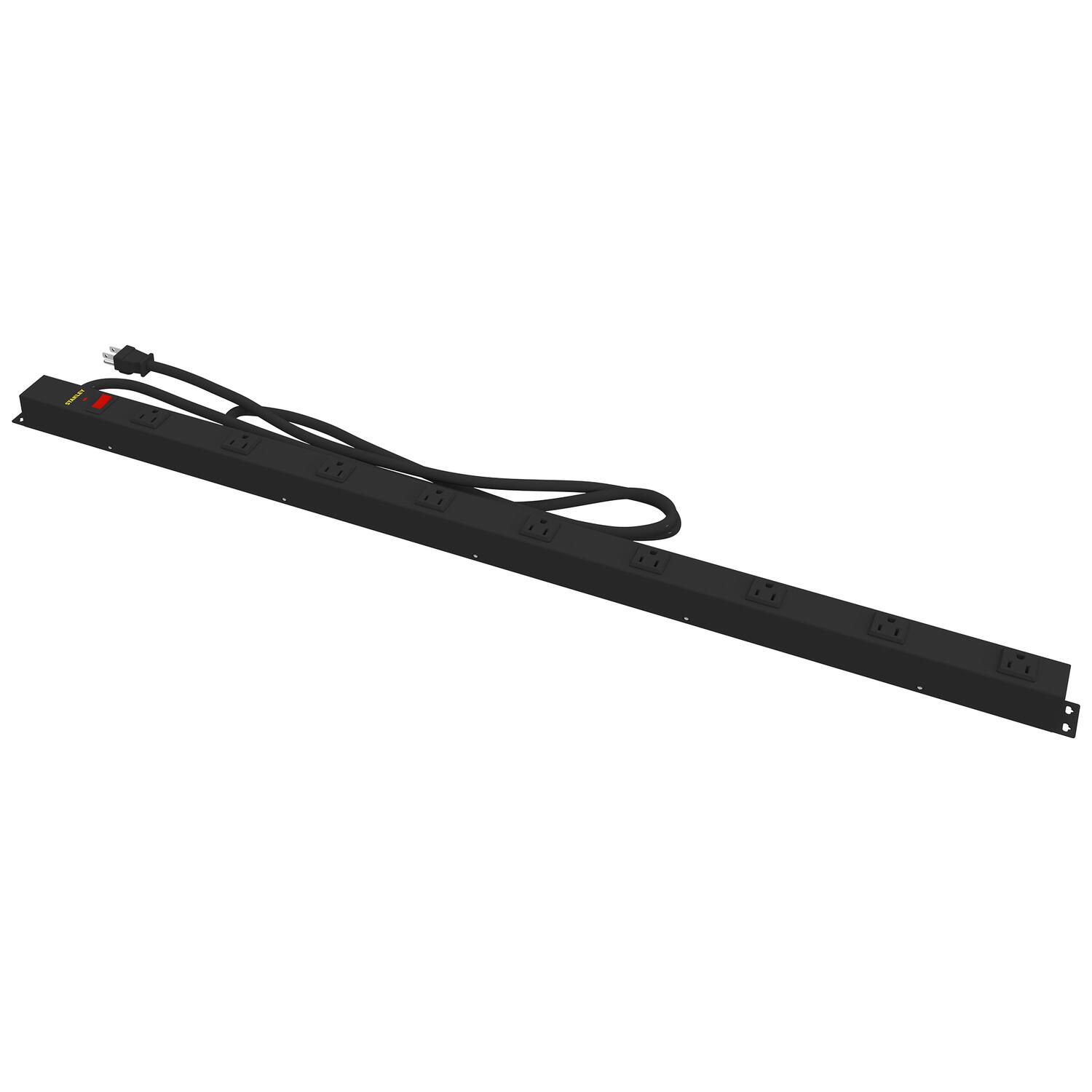 Alt View 2. Stanley - Stanley 31610 Surgemax Pro 400-joules Surge Protector Power Bar, 9 Outlets, 6-ft. Cord, 31610 - Black.