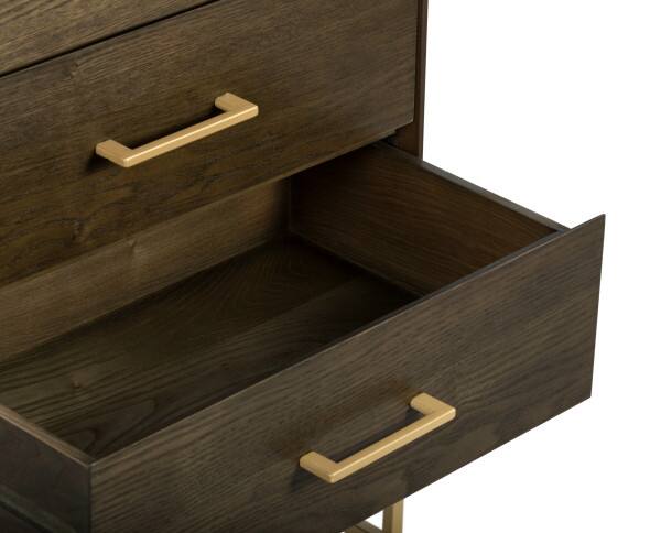 Alt View 3. Tommy Hilfiger - Tommy Hilfiger Franklin 3 Drawer Dresser, Walnut - Walnut.