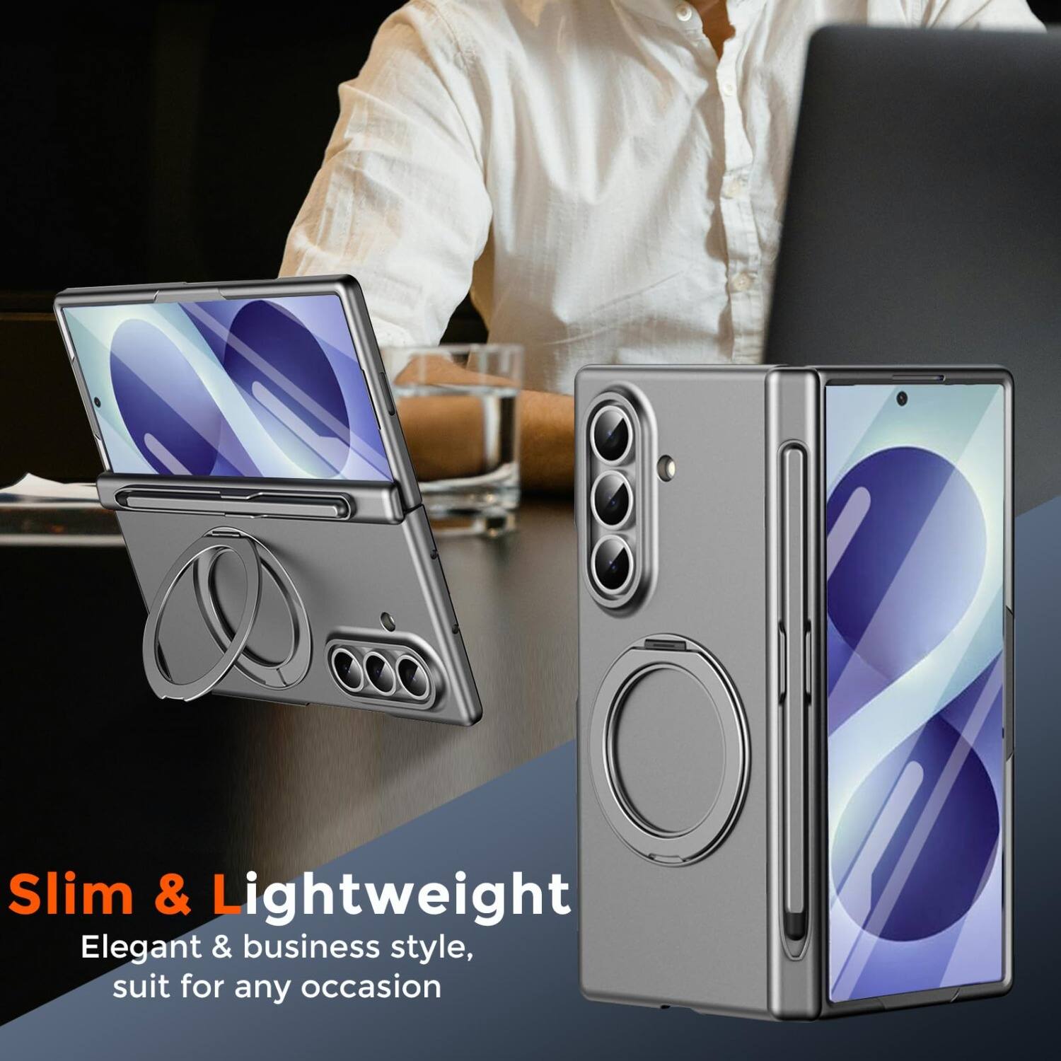 Slim & Lightweight  
Elegant & business style, suit for any occasion