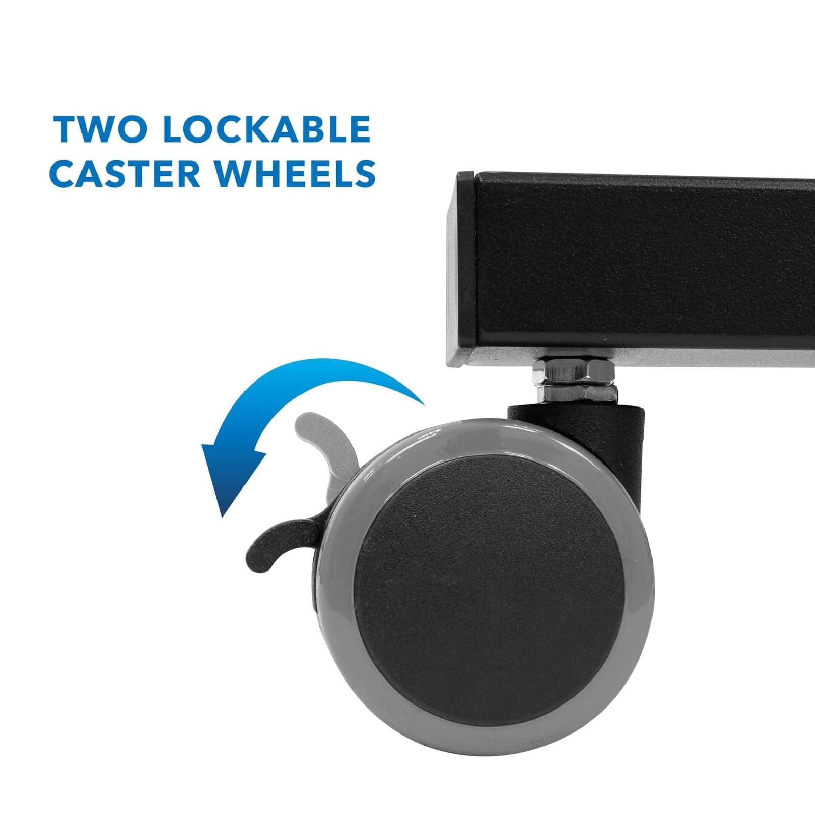 TWO LOCKABLE CASTER WHEELS
