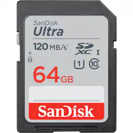 SANDISK - 64GB Ultra UHS-I Class 10 U1 SDXC Memory Card
