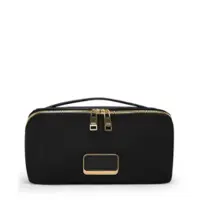 TUMI - Voyageur Dallas Cosmetic - Black/Gold - Front_Zoom