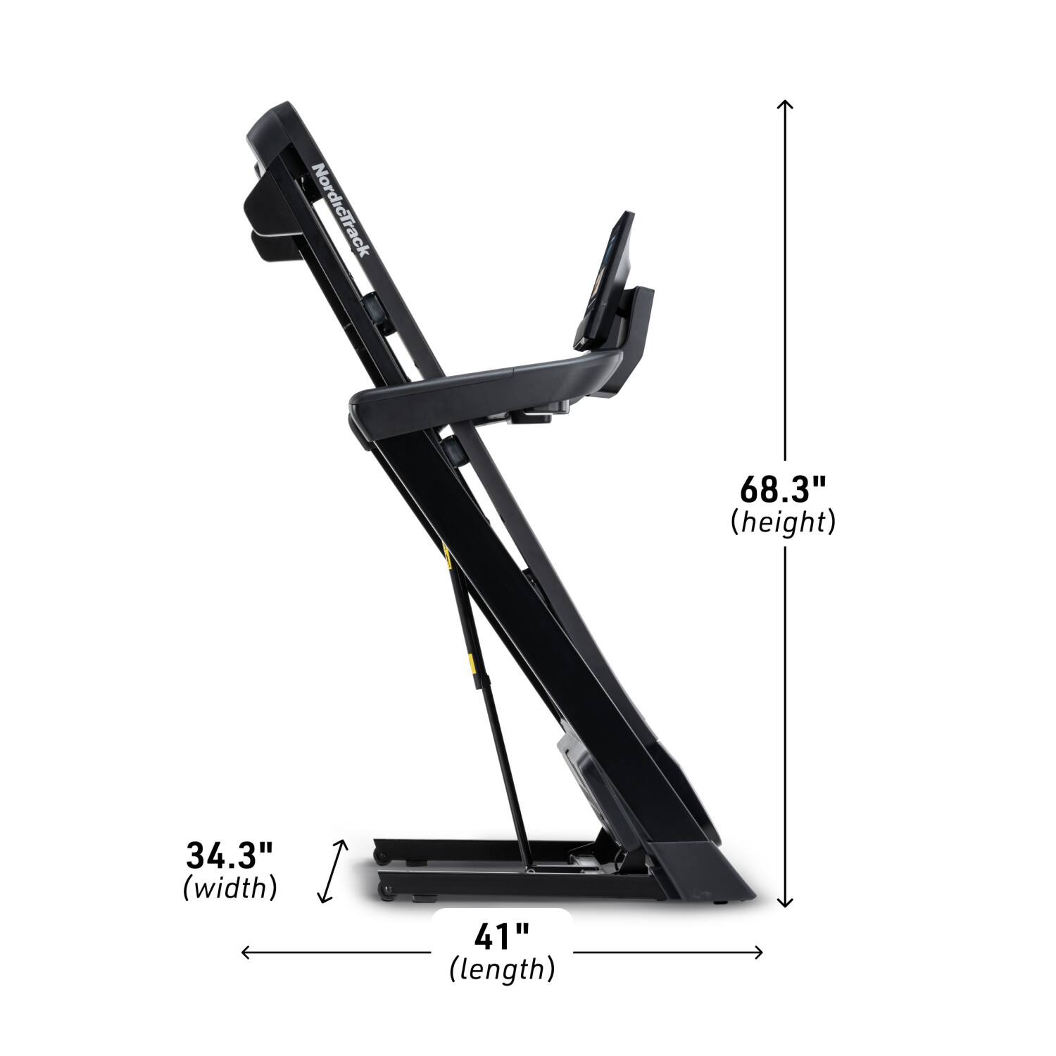 NordicTrack  
68.3" (height)  
34.3" (width)  
41" (length)