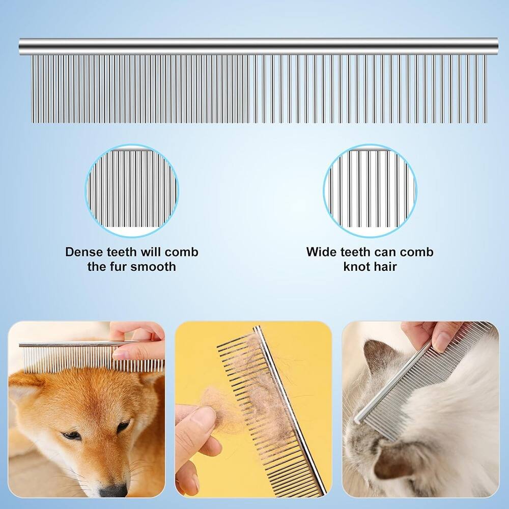Dense teeth will comb the fur smooth  
Wide teeth can comb knot hair