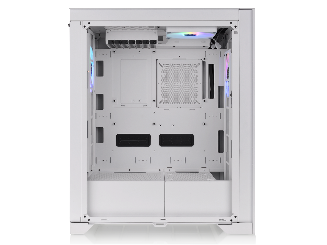 Alt View 7. Thermaltake - Thermaltake CTE T500 TG ARGB Snow E-ATX Full Tower; 3x140mm White CT140 ARGB Fans; Tempered Glass Front & Side; White - White.
