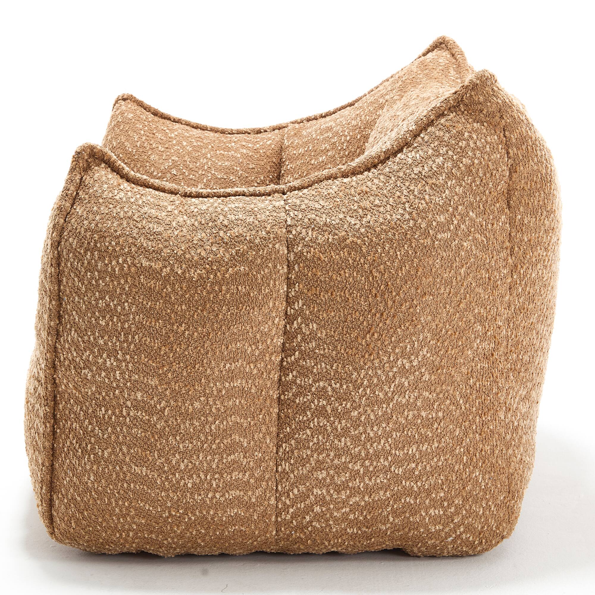 Alt View 7. GOODSILO - Premium Square Lazy Sofa Chair with High-Resilience Foam for Living Room and Bedroom Comfort - Coffee.