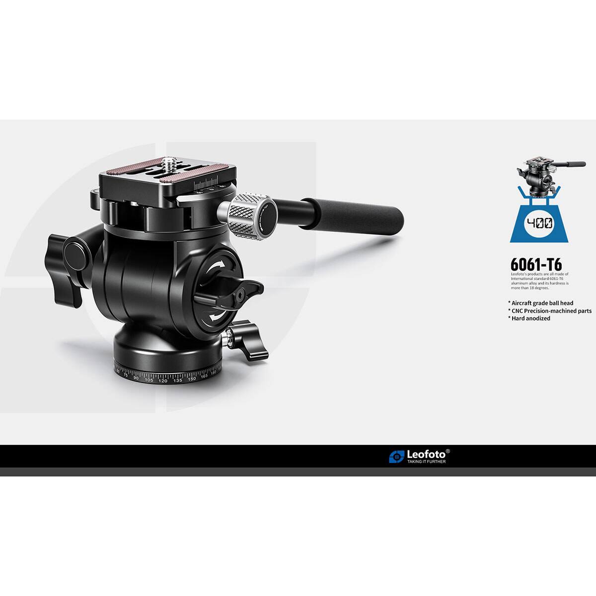 400

6061-T6 Leofoto's products are made of International standard GOGS aluminum alloy and is hardness than 15 degrees.

Aircraft grade ball head CNC Precision-machined parts Hard anodized

15 NIS V) 105 135 150 120

Leofoto TAKING IT FURTHER