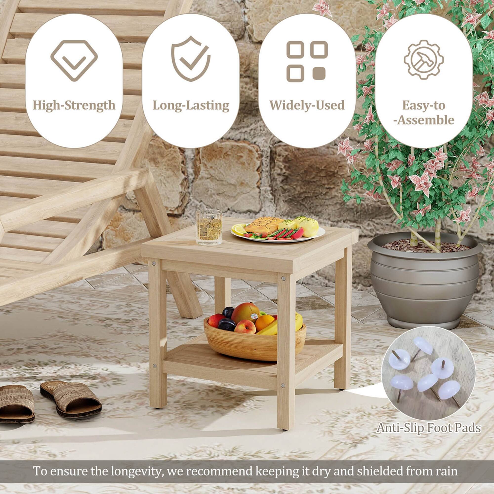 High-Strength, Long-Lasting, Widely-Used, Easy-to-Assemble, Anti-Slip Foot Pads, To ensure the longevity, we recommend keeping it dry and shielded from rain