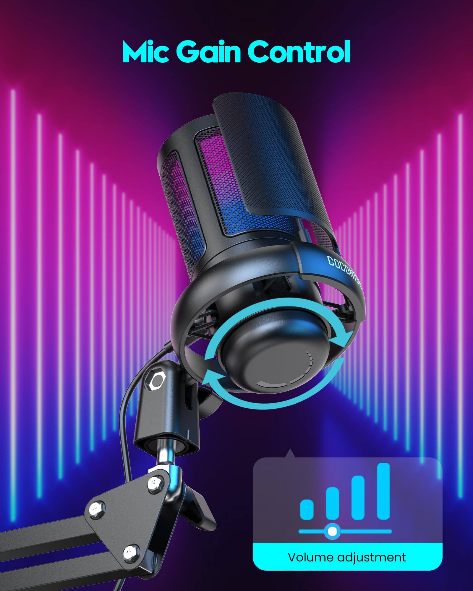 Mic Gain Control

Volume adjustment