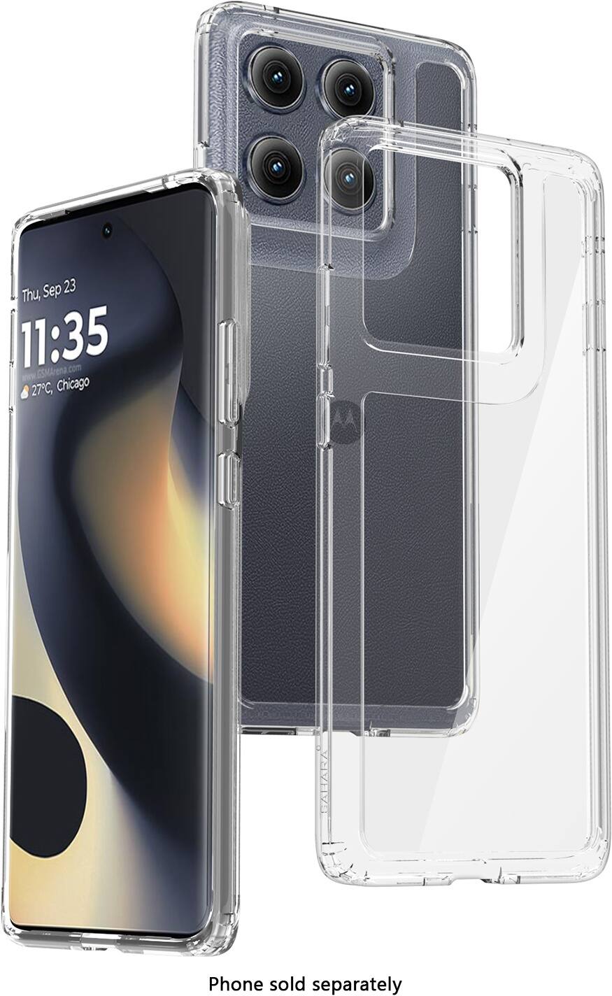 The text on the image reads "Sep 23 Thu, 11:35 GSMArena.com 27C, Chicago Phone sold separately."