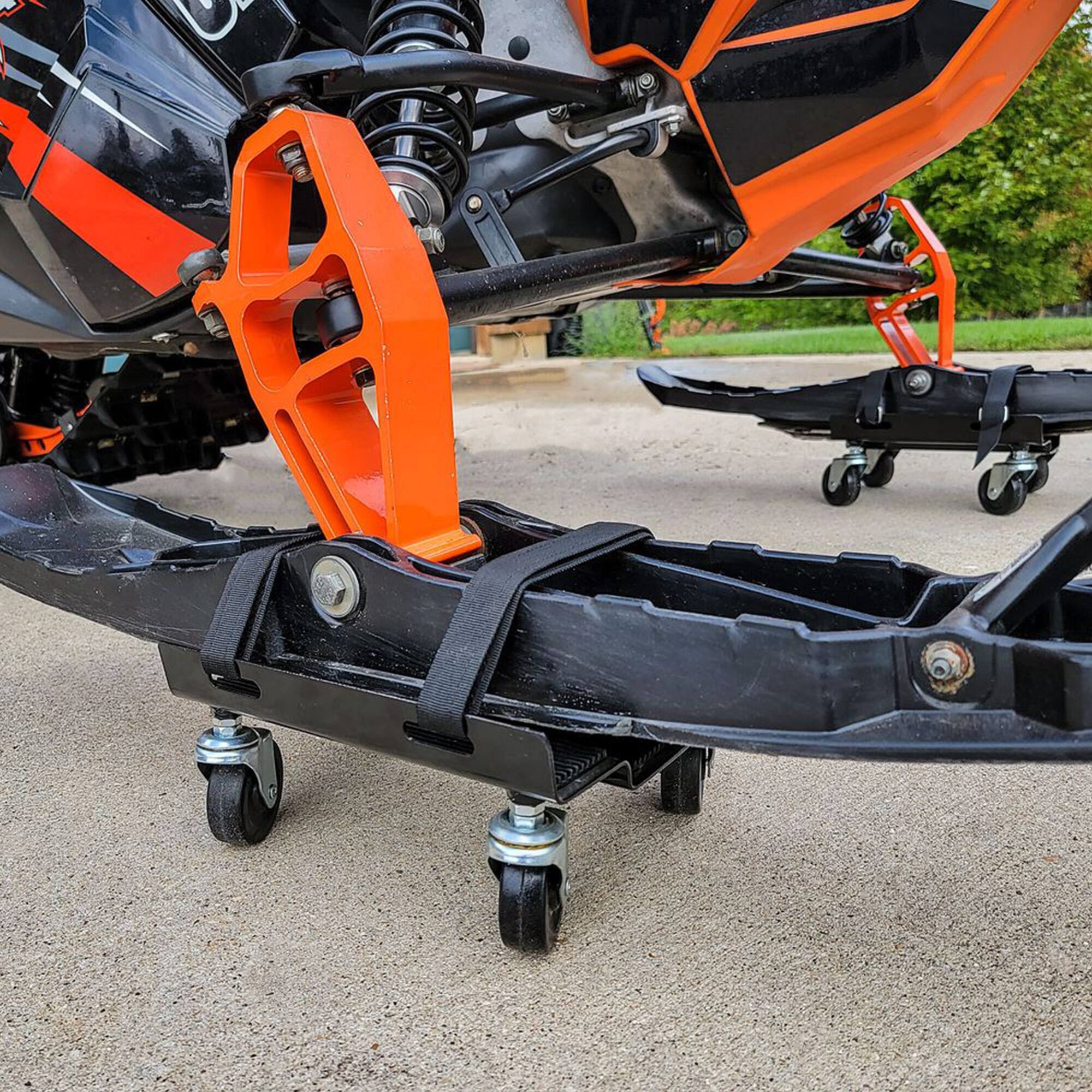 Alt View 4. Black Ice - Black Ice 3-Piece Snowmobile Dolly Set for Ski & Track Storage, 1500 Lb Capacity.