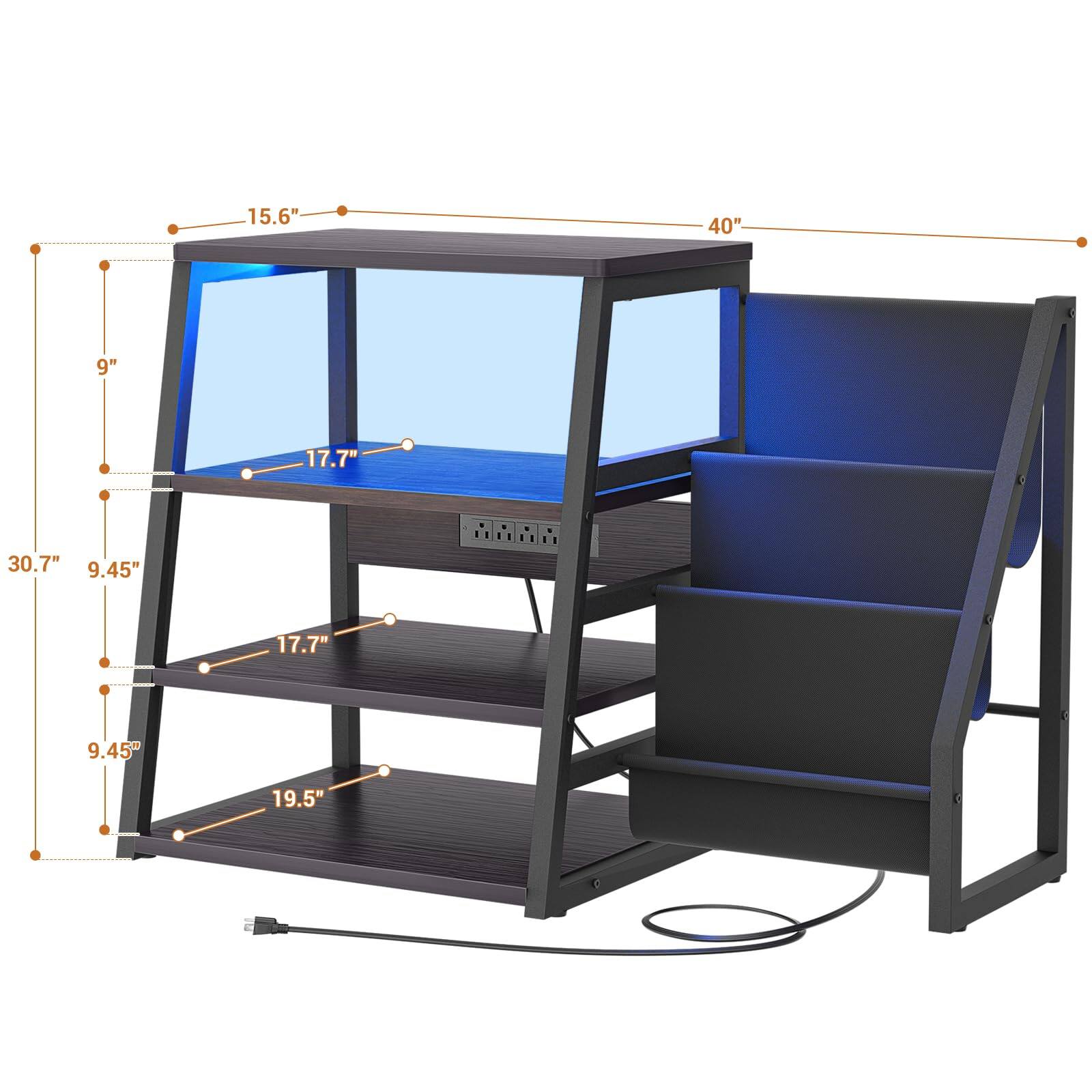 15.6" 40" 9" 17.7"  
30.7" 9.45" 17.7" 9.45" 19.5"