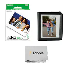 Fujifilm - INSTAX Wide Instant Film Twin Pack (20 Exposures Total) Bundle with Photo Album for INSTAX Wide & Polaroid i-Ty