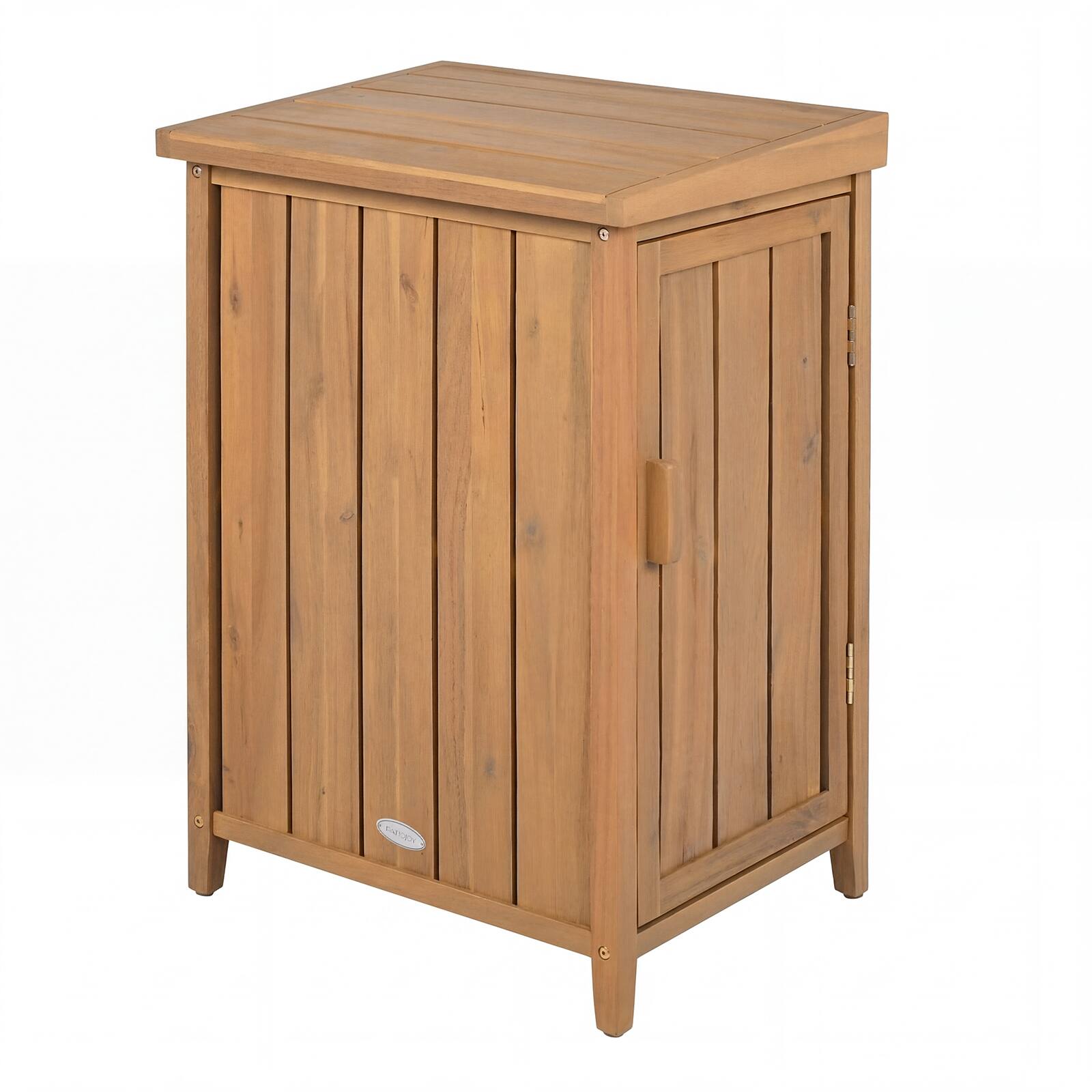 Alt View 9. Gymax - Gymax Wood Package Delivery Box w/Openable Lid Removable Shelf Side Door Gas Rod - Yellow.