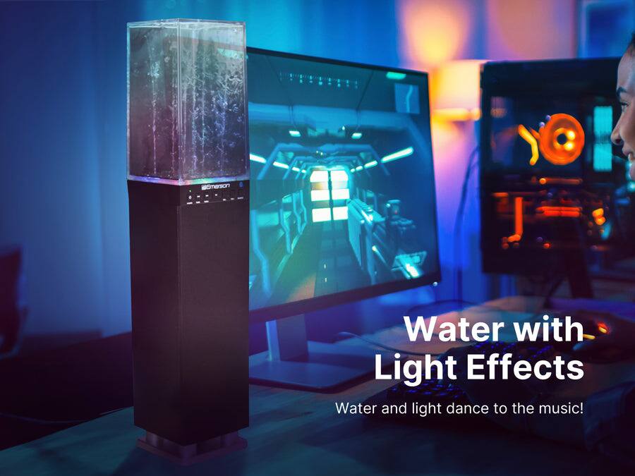 Water with Light Effects  
Water and light dance to the music!