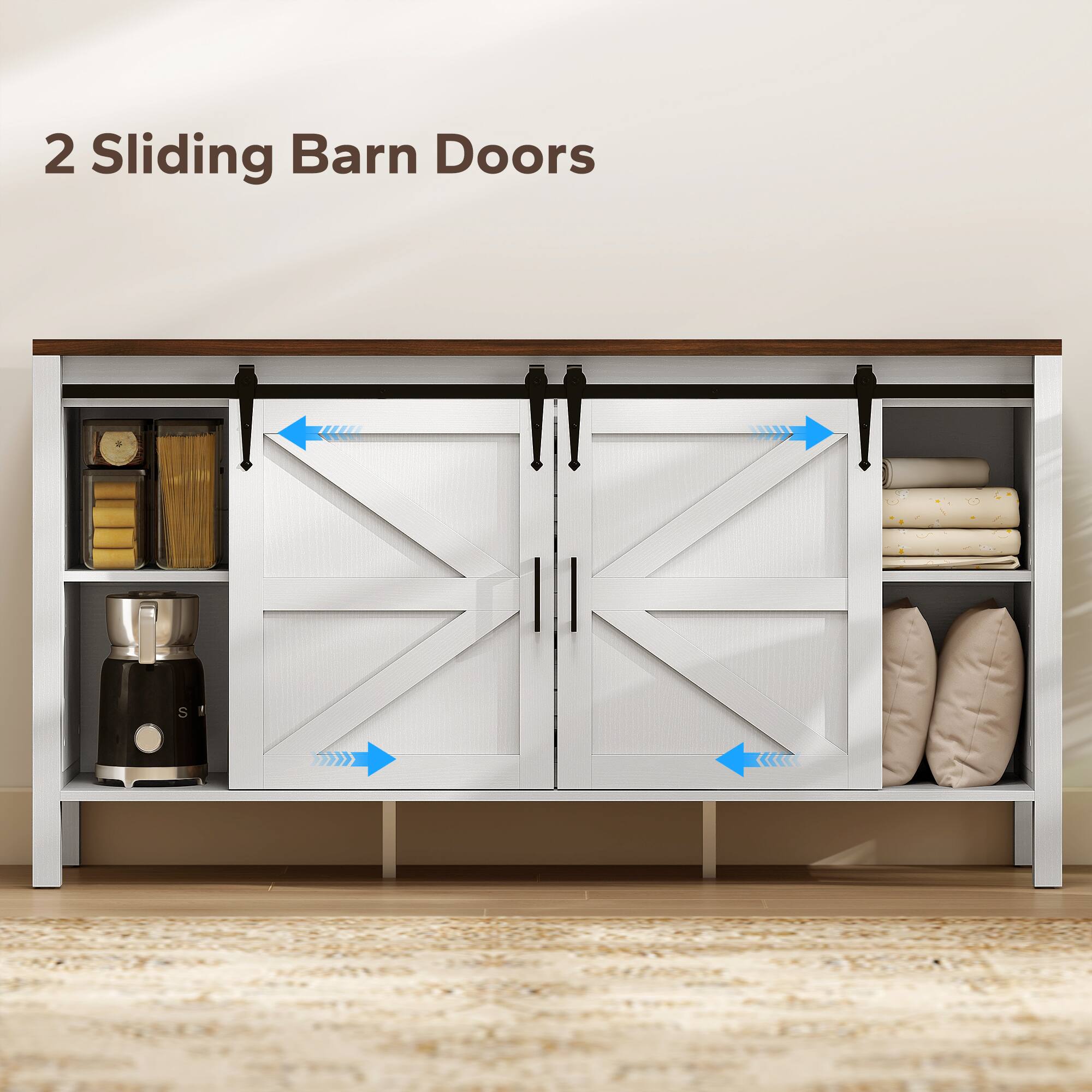 2 Sliding Barn Doors  KE 1 S >> <<