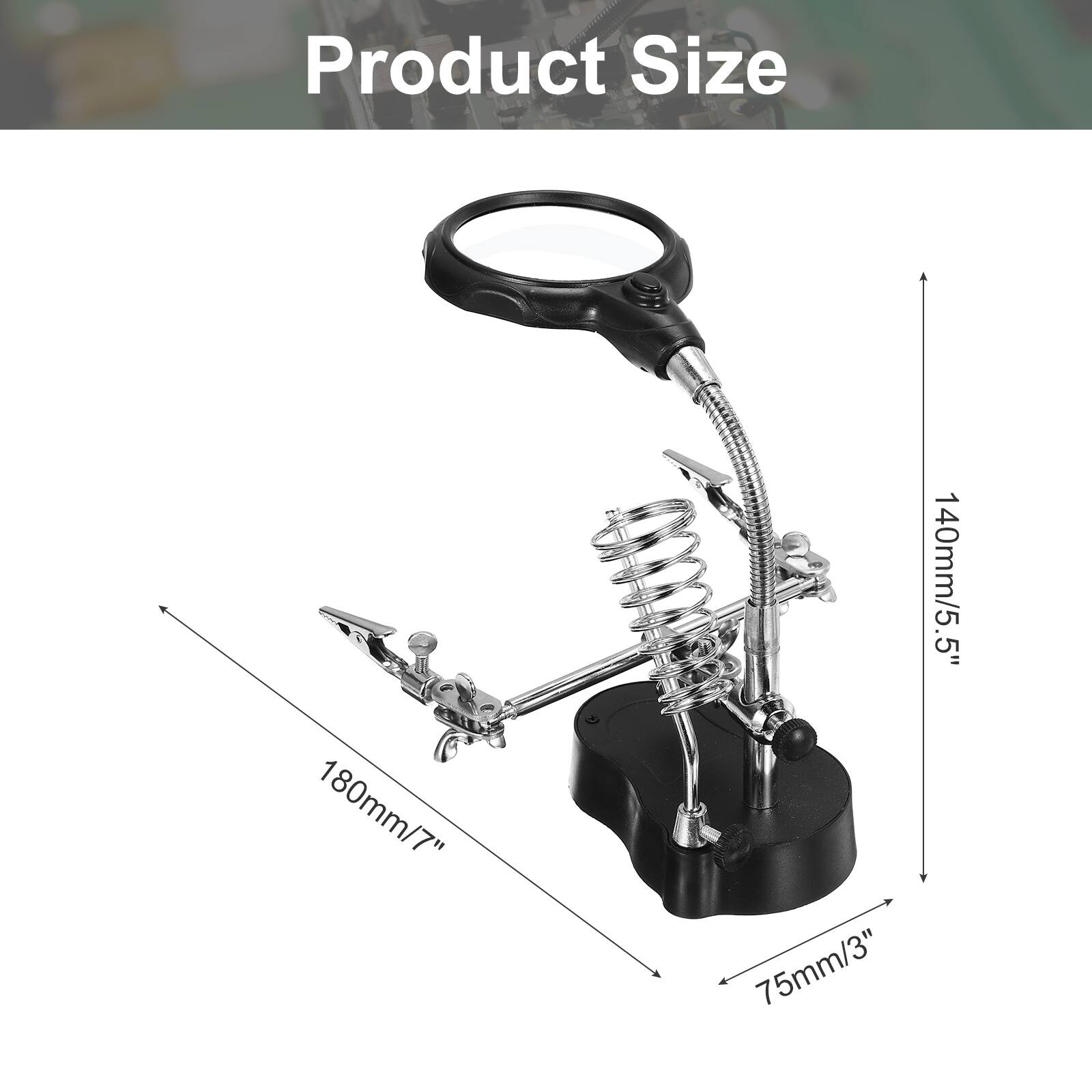 Product Size  
180mm/7"  
75mm/3"  
140mm/5.5"