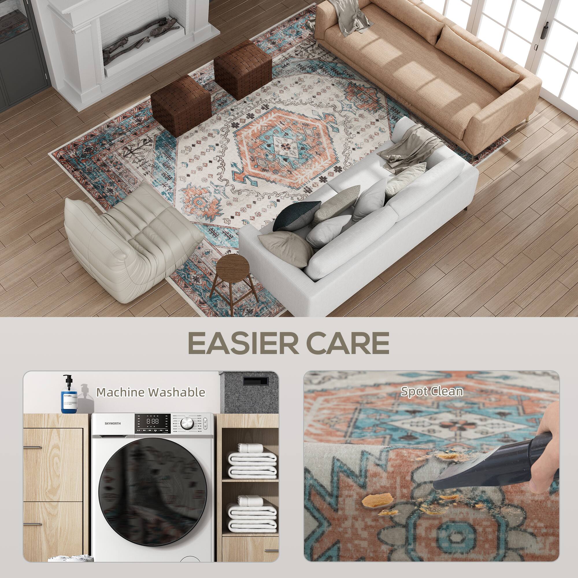 Or EASIER CARE Machine Washable Spot Clean - | 888 ... TT. .  I I Cu