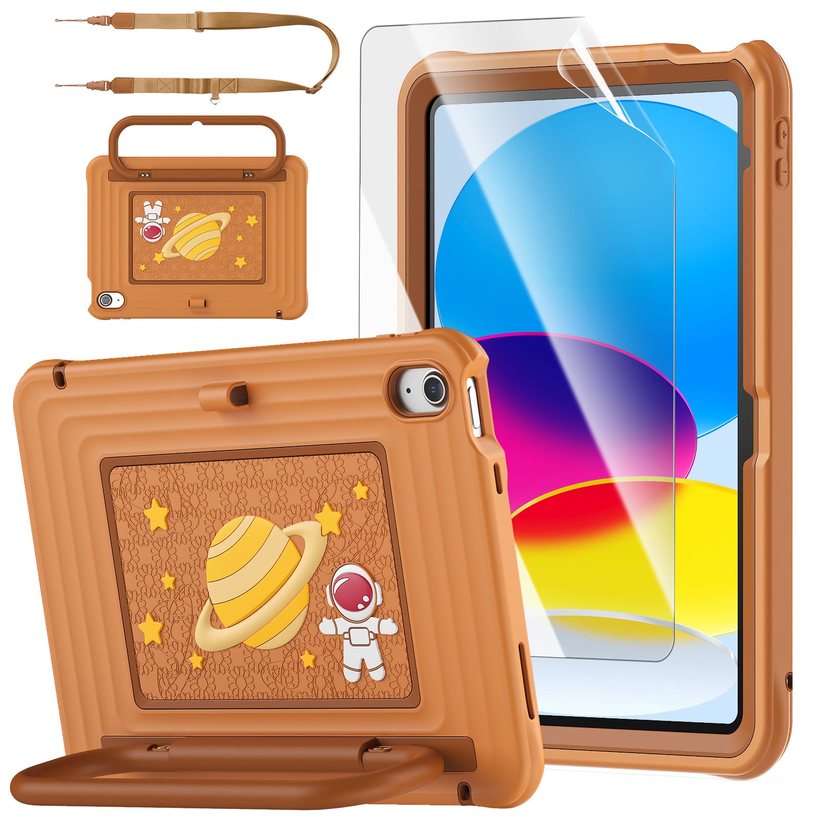"Dteck - Kids Shockproof Case for Apple iPad (A16) 11"" 2025 & iPad 10th Gen 10.9"" 2022 with Pencil Holder,Heavy Duty Stand Cover - Brown" price history on PriceWatchPro