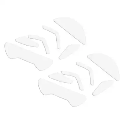 Front. Unique Bargains - Rounded Curved Edges Mouse Feet Pads 0.6mm for G302/G303 Gaming Mouse Feet Replacement 6pcs/2Set - White.