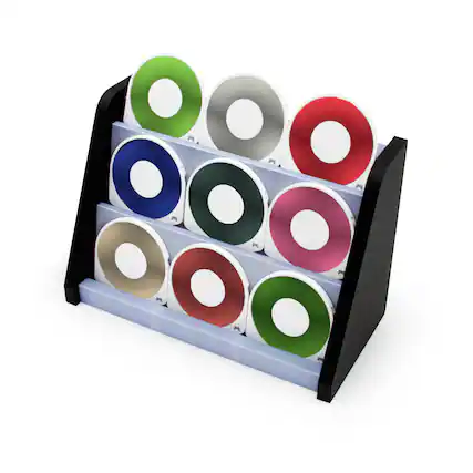 Front. CASEMATIX - UMD Disc Holder & Display Stand – Organizer Tower Compatible with PSP 1000, 2000, 3000 Games, Holds 9 PSP Games - Black.