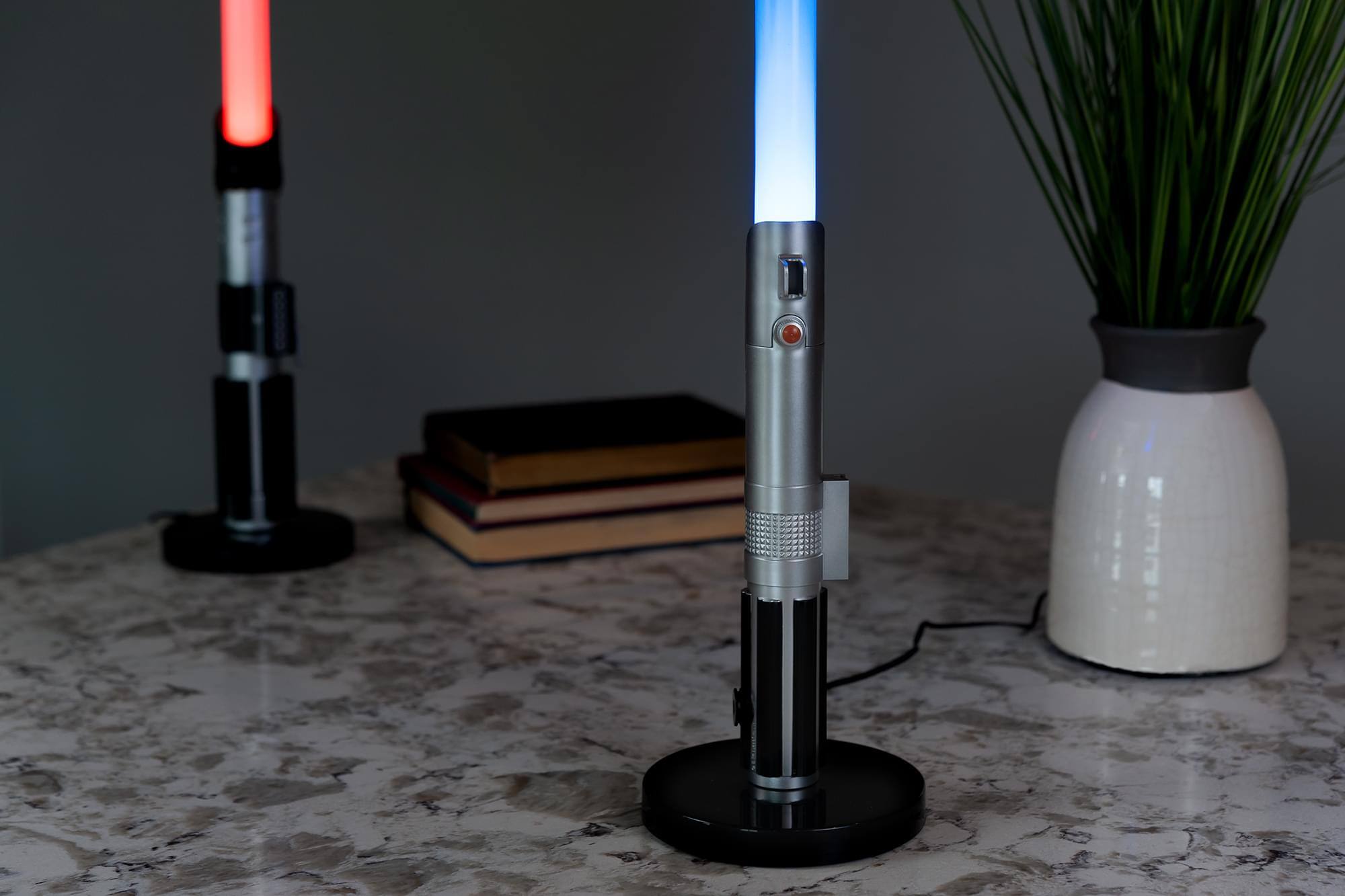 Alt View 4. Ukonic - Star Wars Luke Skywalker Lightsaber LED Lamp | 23 Inch Desk Lamp - Blue.
