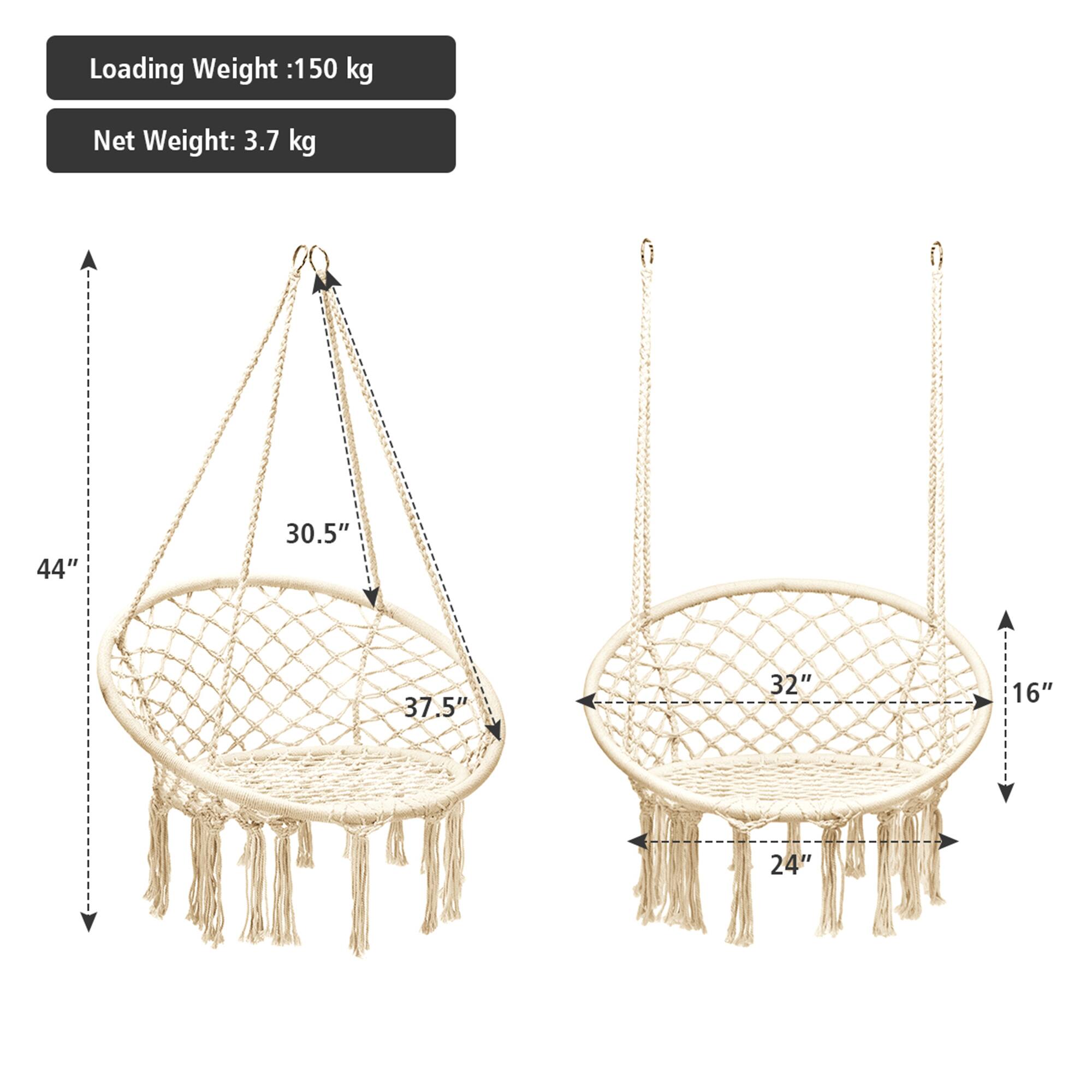 Loading Weight: 150 kg  
Net Weight: 3.7 kg  

44"  
30.5"  
37.5"  
32"  
16"  
24"