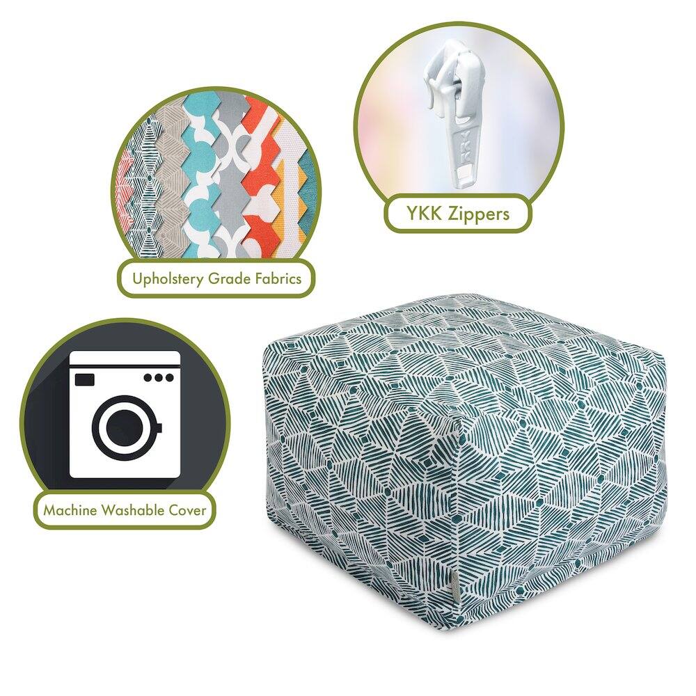 - Upholstery Grade Fabrics
- YKK Zippers
- Machine Washable Cover