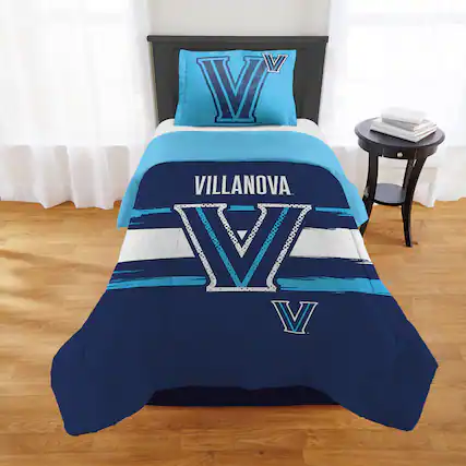 Front. Sweet Home Collection - NCAA Villanova Wildcats Comforter & Sham Set- Twin/Twin XL - Multicolored.