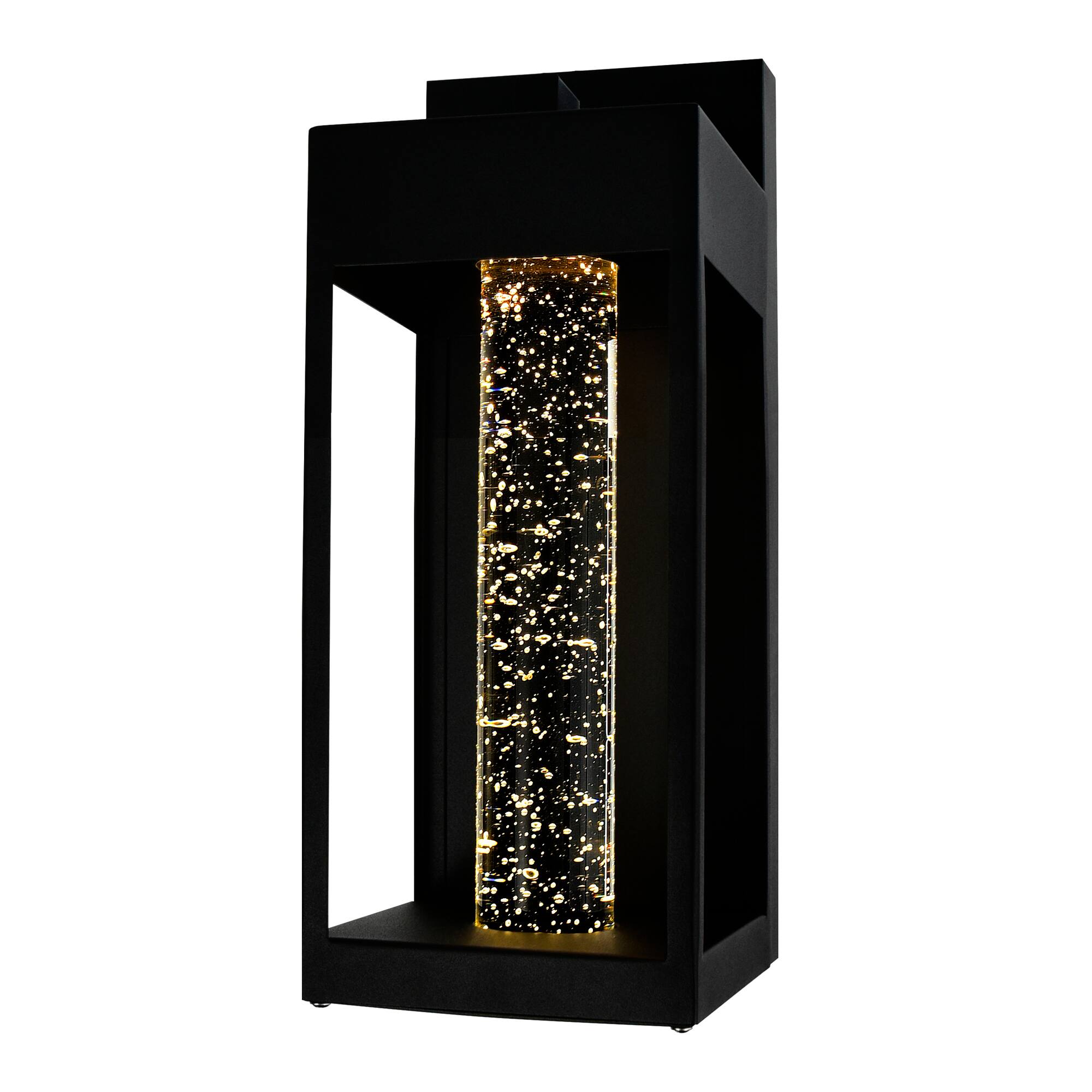 Alt View 2. CWI Lighting - Rochester LED Integrated Black Outdoor Wall Light - Black.