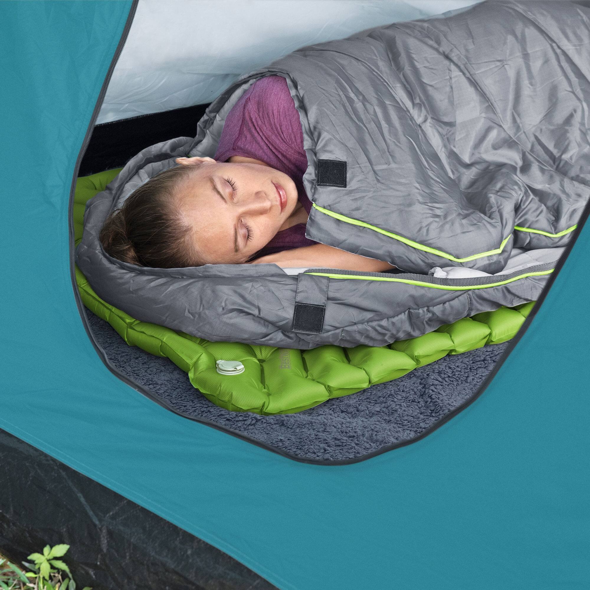 Alt View 10. Bestway - Bestway WanderLite Large Rectangular Sleeping Air Pad with Storage Bag, Green - Green.