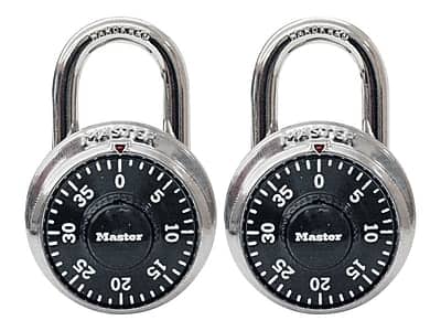 Master Lock - Combination Padlock, 2/Pack - Black/Silver