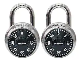 Master Lock - Combination Padlock, 2/Pack - Black/Silver