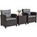 Alt View 9. Costway - 3 PCS Patio Rattan Furniture Set Cushioned Conversation Set Sofa - Gray.