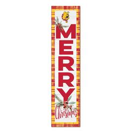 Jardine - Ferris State Bulldogs 12'' x 48'' Outdoor Merry Christmas Leaner - White