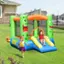 Alt View 1. Costway - Inflatable Bounce House Jumper Castle Kids Playhouse w/ Basketball Hoop & Slide - Multicolor.