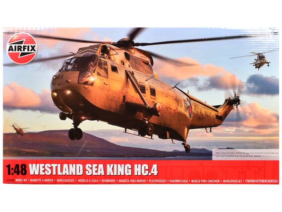 AIRFIX
1:48 WESTLAND SEA KING HC.4
A11008 MODEL KIT - MAQUETTE A MONTER - MODELLBAUSATZ - MODELLO A SCALA - BOUWMODEL - MAQUETA PARA MONTAR - PLASTBYGGSATS - RAKENNUSSARJA - MODELO PARA CONSTRUIR - MODELBYGGESÆT - ΣΥΝΑΡΜΟΣΤΟΥΜΕΝΟ ΜΟΝΤΕΑΟ
Known as "Tiger of the Junglies", X12498 was the longest serving Sea King HC.4 for over 30 years in which it saw active service in the Falklands, Bosnia, Iraq and most recently Afghanistan.