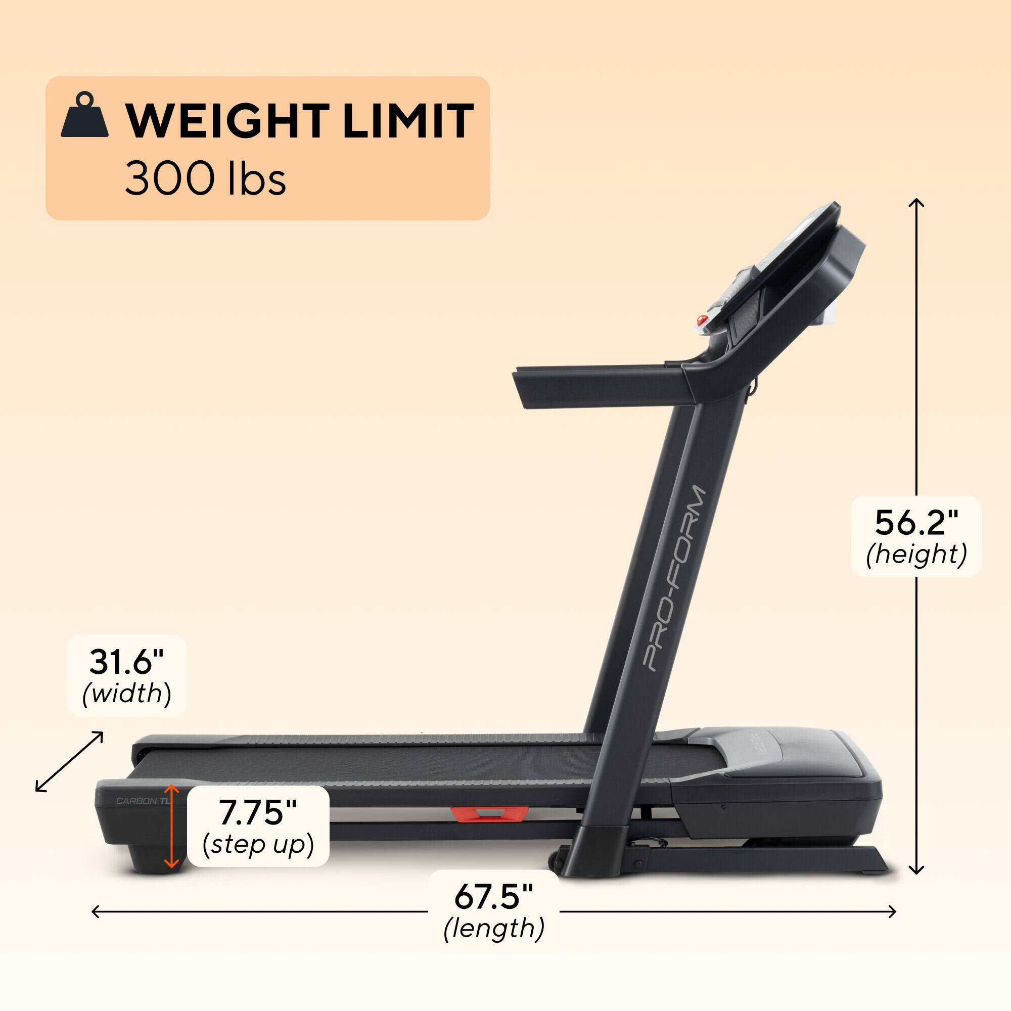 WEIGHT LIMIT 300 lbs  
31.6" (width)  
56.2" (height)  
7.75" (step up)  
67.5" (length)
